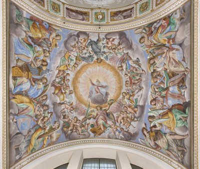 栄光とミュージシャンの天使の神、1616年 作： Giovanni Mauro della Rovere