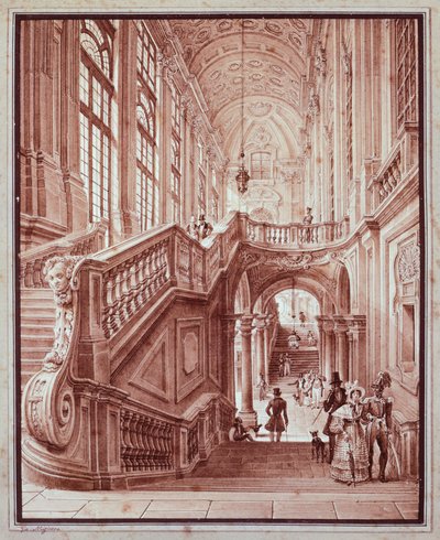 パラッツォ・マダマのホール、ジョヴァンニ・ミリアラ（1785-1837）作 作： Giovanni Migliara