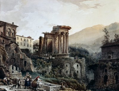ジョヴァンニ・ミリアラ（1785-1837）の「ティヴォリのヴェスタ神殿」（イタリア 作： Giovanni Migliara