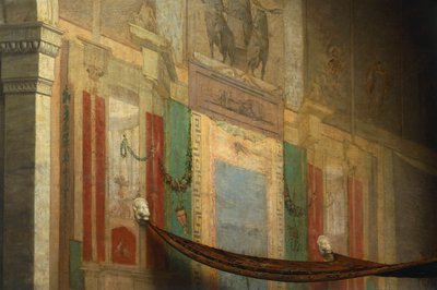 ジョヴァンニ・ムッツィオーリ（1854-1894）による「ポッペアの復讐」（細部）、油彩・キャンバス 作： Giovanni Muzzioli