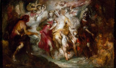 パリの判決。 17世紀（絵画） 作： Giovanni Paolo Cervetto