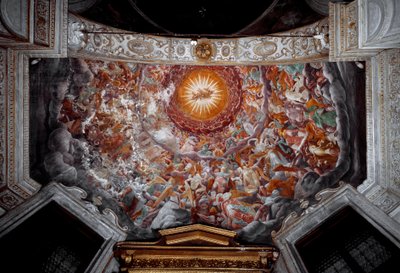 栄光の天使たち ジョバン・パオロ・ロマッツォ（1538-1600）のフレスコ画のキューポラ・デコリー 作： Giovanni Paolo Lomazzo