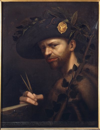 ブレニオ・ヴァッレ・アカデミーの院長としての自画像 作： Giovanni Paolo Lomazzo