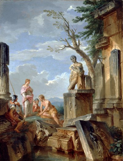 シビルと他の人物がいる遺跡、c1720 作： Giovanni Paolo Panini
