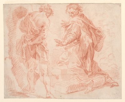 立ち姿と膝立ち姿 作： Giovanni Paolo Panini