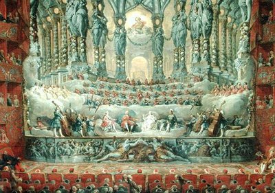 ルイ15世の息子であるルイザドーフィン（1729-65）の結婚を祝って、ローマのアルゼンチン劇場でラロッシュフーコールド枢機卿（1700-99）がSのマリージョセフ（1731-67）に贈ったコンサート 作： Giovanni Paolo Pannini