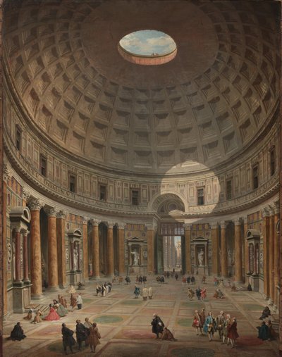 パンテオンの内部、ローマ、1747 作： Giovanni Paolo Pannini