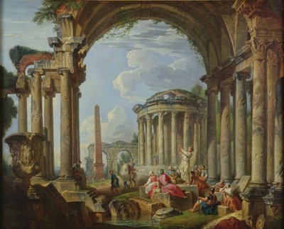 古代遺跡の中での説教、1740〜50年頃 作： Giovanni Paolo Pannini