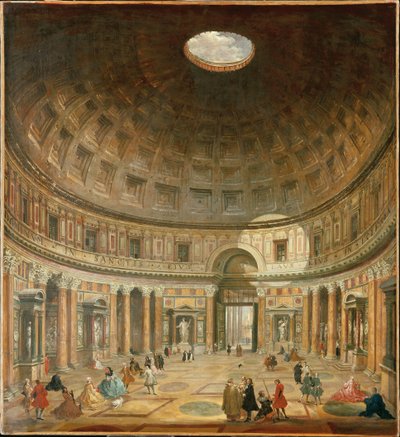 パンテオン、ローマのインテリア 作： Giovanni Paolo Pannini