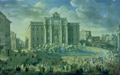ローマのトレビの泉 作： Giovanni Paolo Pannini