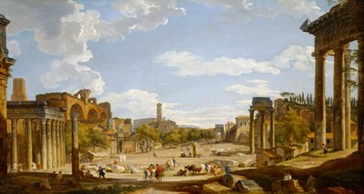 フォロロマーノの眺め、1735 作： Giovanni Paolo Pannini