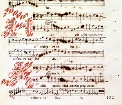 イタリアの作曲家Giovanni Pierluigi da Palestrina（1525 - 1594）の「マンチュアの魔術師」のAgnus Dei。 作： Giovanni Pierluigi da (after) Palestrina