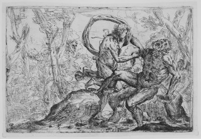 マルシュアスの皮剥ぎ、17 世紀半ば。 作： Giovanni Pietro Possenti