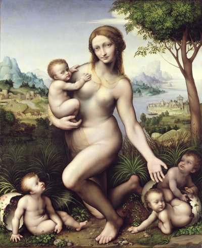 レダと子供たち 作： Giovanni Pietro Rizzoli Giampietrino