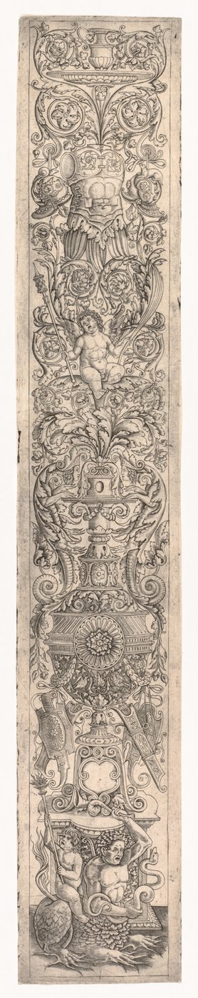 装飾パネル: 子供が乗ったトリトン、c. 1505-1515。 作： Giovanni Pietro da Birago