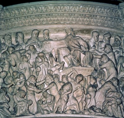 説教壇の詳細、1302-10大理石 作： Giovanni Pisano