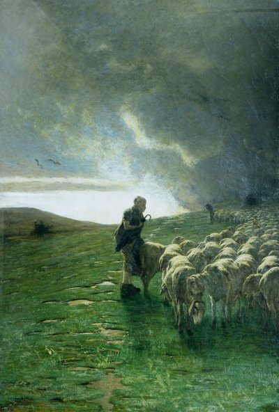 嵐の後、ジョヴァンニ・セガンティーニ（1858-1899）、油彩・キャンバス 作： Giovanni Segantini