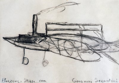 航空機のスケッチ 作： Giovanni Segantini