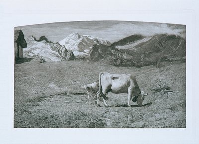 春の牧草地 作： Giovanni Segantini