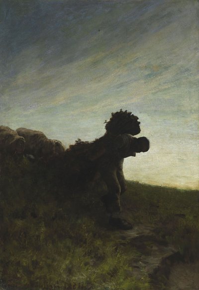 その日の最後の仕事その日の最後の仕事、1884。 作： Giovanni Segantini