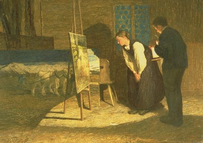 私のモデル、1888 作： Giovanni Segantini