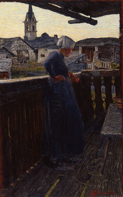 バルコニー、1892年。 作： Giovanni Segantini