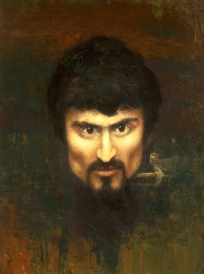 スイス、サンモリッツ、1882年の自画像 作： Giovanni Segantini