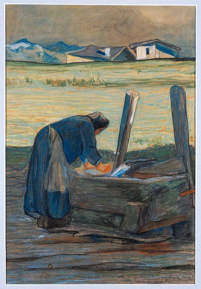 噴水での洗濯機 作： Giovanni Segantini