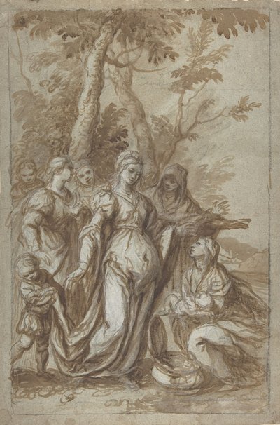 モーセの発見、約。 1671年。 作： Giovanni Stefano Danedi