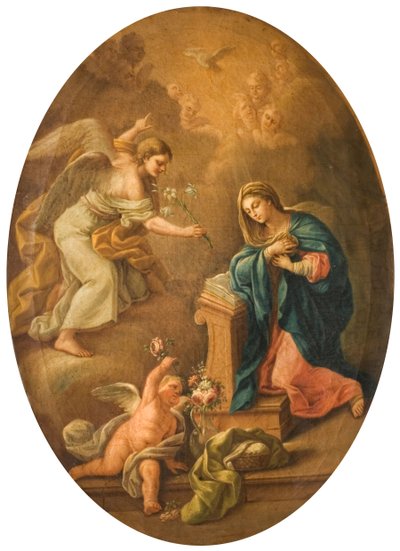 受胎告知、1720年。 作： Giovanni Stefano Robatto
