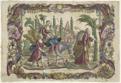 エジプトへ向かう機内で La fuga de Jesus Christo en Egipto / 私たちの主イエス・キリストのエジプトへの逃避 (オブジェクトのタイトル) 作： Giovanni Volpato (possibly)