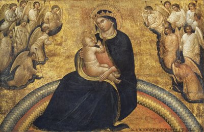 子供と天使とのマドンナ、1370-77 作： Giovanni da Bologna