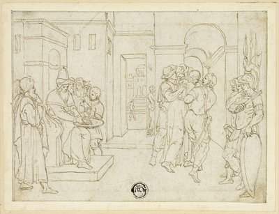 ピラトが手を洗い、キリストが連れ去られる 作： Giovanni da Bologna