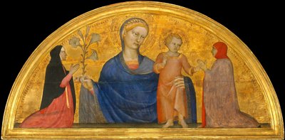 マドンナと寄付者の子供、ca。 1365。 作： Giovanni da Milano