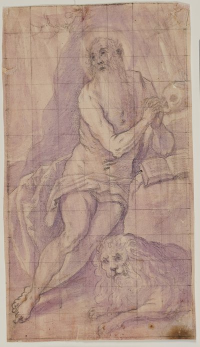 荒野の聖ジェローム 作： Giovanni de Vecchi