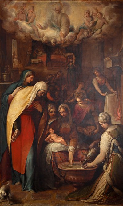 聖母マリアのキリスト降誕、16世紀末 作： Giovanni de Vecchi