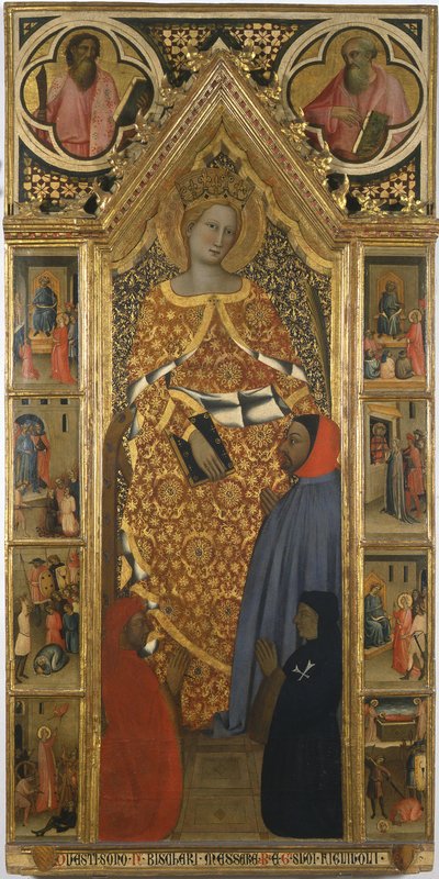 聖カタリナとその生涯の場面、14 世紀末 作： Giovanni del Biondo