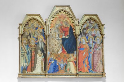 聖母と聖人の戴冠式、14世紀末（木版画） 作： Giovanni del Biondo dal Casentino