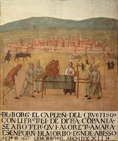 Compagnia del Crocifisso の Loreto への巡礼、16 世紀前半 作： Giovanni del Leone