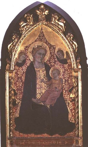 謙遜の聖母」（パネルにテンペラ） 作： Giovanni di Bartolomeo Cristiani