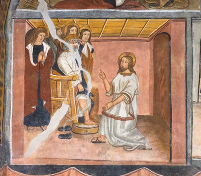 最後の晩餐でペテロの足を洗うイエス 作： Giovanni di Cherasco Botoneri