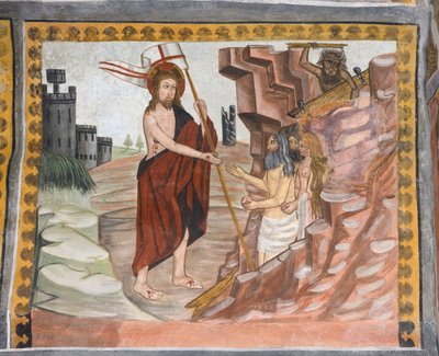 キリストの物語イエスはアダムとイブを冥界から解放する 作： Giovanni di Cherasco Botoneri
