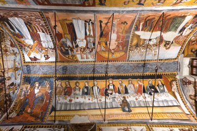 キリストの受難を物語るボトネリ礼拝堂の丸天井 作： Giovanni di Cherasco Botoneri