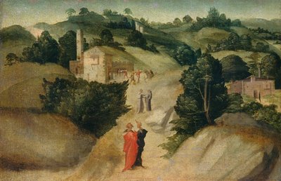 伝説のシーン、おそらく c. 15151520。 作： Giovanni di Lorenzo Larciani