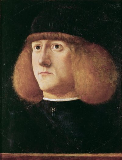 ルネサンス：青年の肖像 パー・マンスエッティ、ジョヴァンニ・ディ・ニッコロ（1465年頃～1527年） 1500年頃木に油彩、29,7x22,3。ヴィエンヌの美術史博物館 作： Giovanni di Niccolo Mansueti
