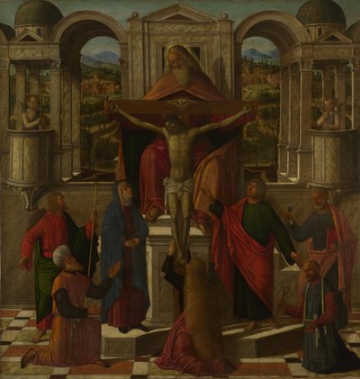 はりつけの象徴的表現c。 1492年 作： Giovanni di Niccolo Mansueti