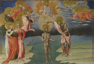 キリストの洗礼（プレデラ）。 1454 作： Giovanni di Paolo