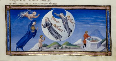 MS 36. fol 133 r Canto III、Dante Alighieri作「The Divine Comedy」のイラスト、1450年頃（ベラム） 作： Giovanni di Paolo