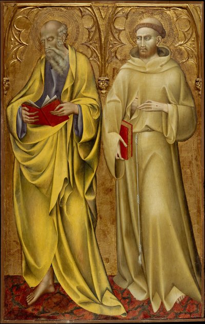 聖人マシューとフランシス、ca。 1435年。 作： Giovanni di Paolo