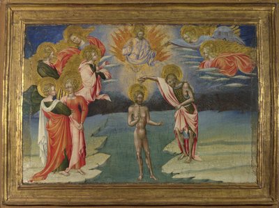 キリストプレデラパネルの洗礼、1454 作： Giovanni di Paolo